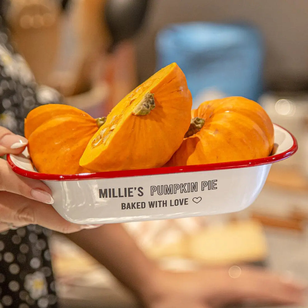 Personalised Enamel Baking Pie Dish   