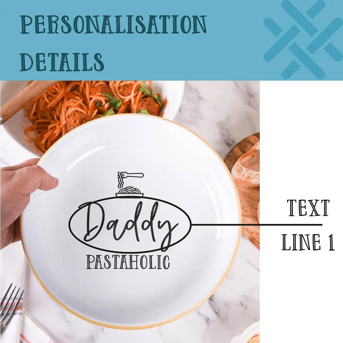 Personalised Enamel Pasta Bowl   
