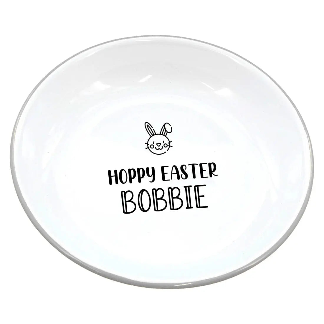 Personalised Hoppy Easter Enamel Bowl   