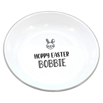 Personalised Hoppy Easter Enamel Bowl   