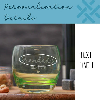 Personalised Night Cap Coloured Whisky Glass   