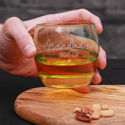 Personalised Night Cap Coloured Whisky Glass   