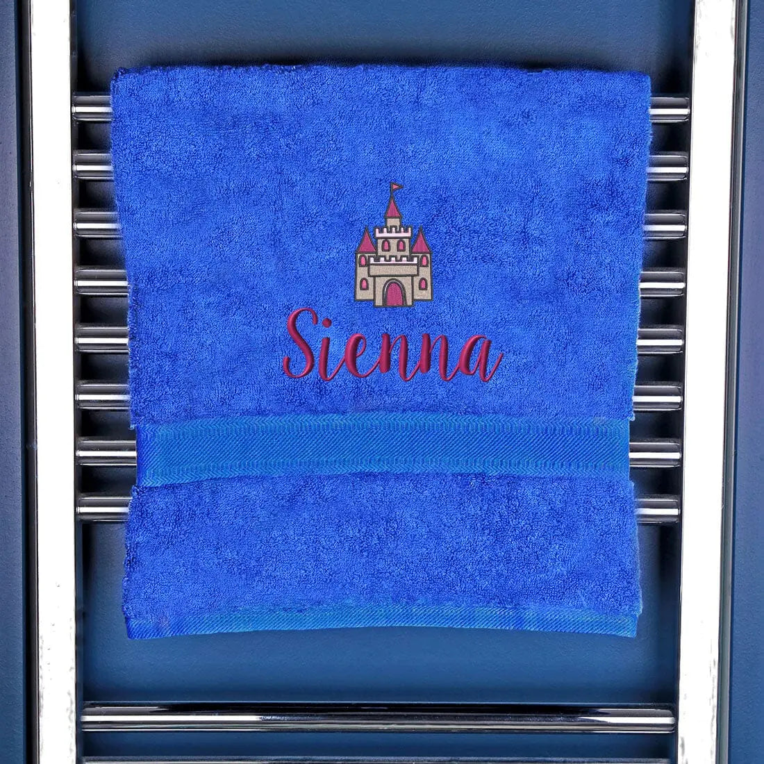 Personalised Princess Castle Bath Towel Egyptian - Royal  