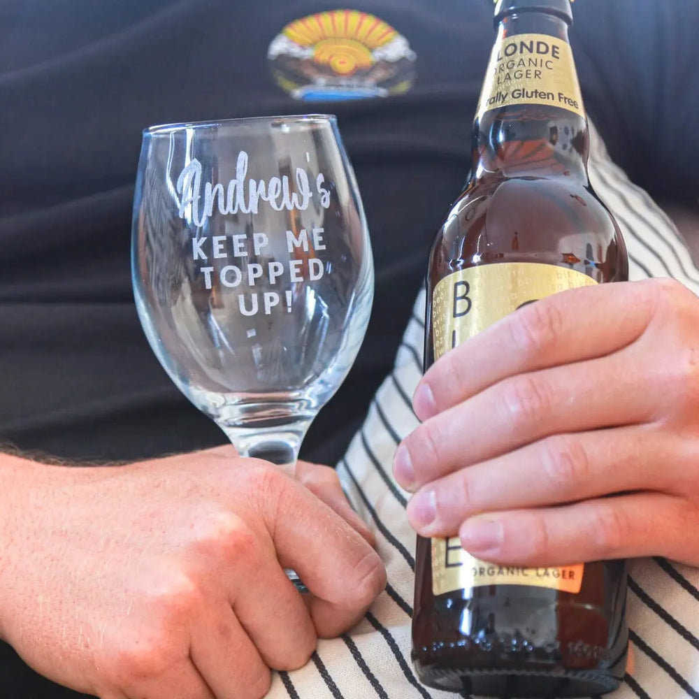 Personalised Special Message Stemmed Beer Glass   