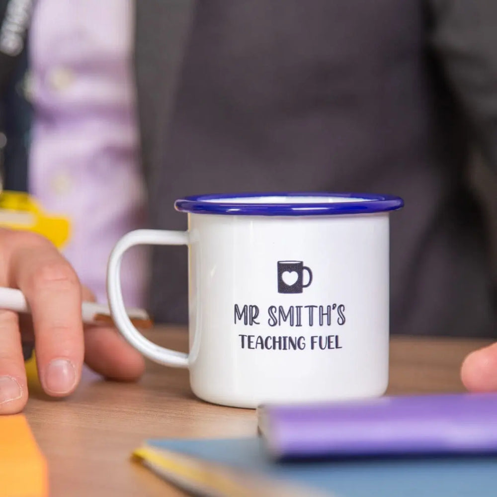 Personalised Teacher Fuel Enamel Mug   