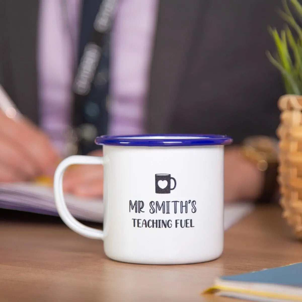 Personalised Teacher Fuel Enamel Mug   