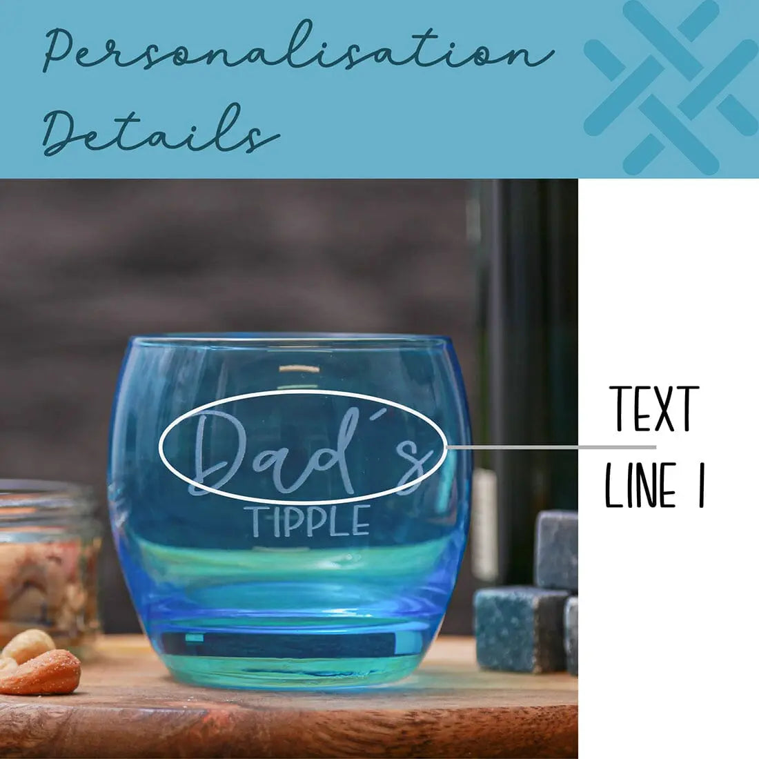 Personalised Tipple Coloured Whisky Glass   
