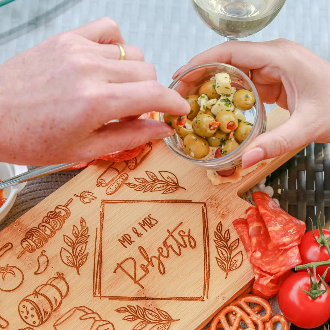 Personalised Wedding Food Chopping/Serving Board   