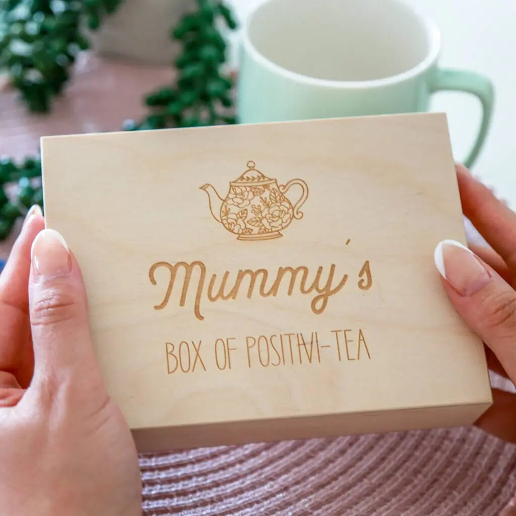 Personalised Wooden Tea Box   