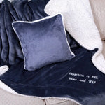 Sherpa Blanket and Sherpa Cushion Set   