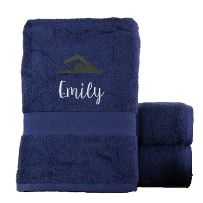 Swimming Drying Towel Egyptian - Navy  