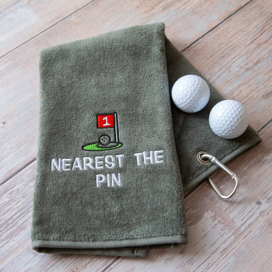 nearest the pin golf towel