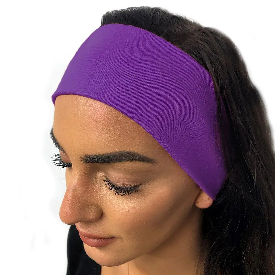 Velour Cotton Rich Headband Aztex - Purple  