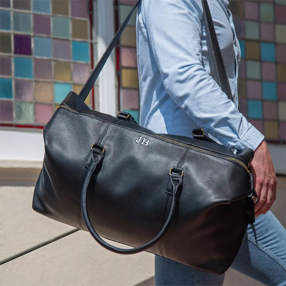 Personalised Vintage Holdall or Brown